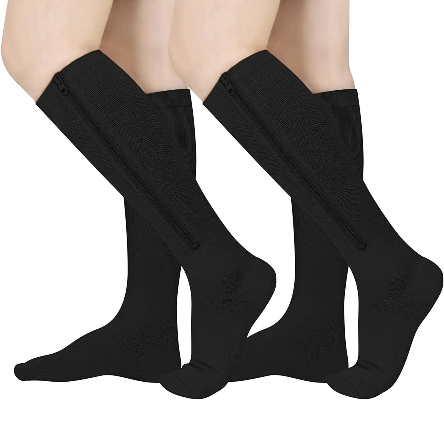 Zippered Compression Socks —&nbsp;On and Off in 3 Seconds