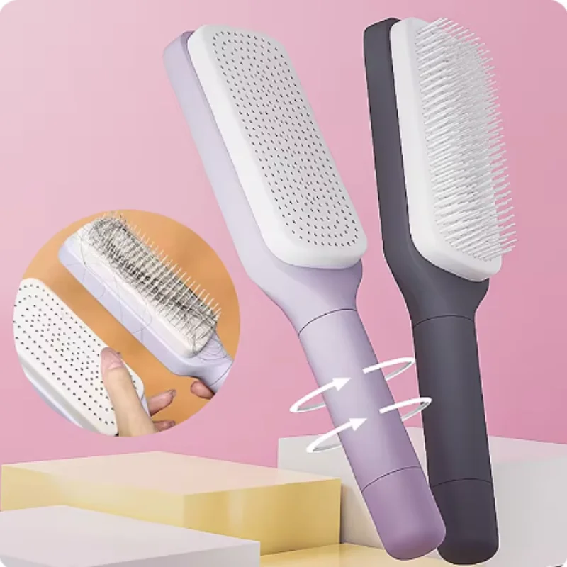 Self-Cleaning Hair Brush — One Twist. Instantly Clean.