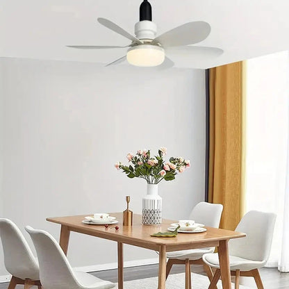 2-in-1 Portable Ceiling Fan with Light With Remote Control