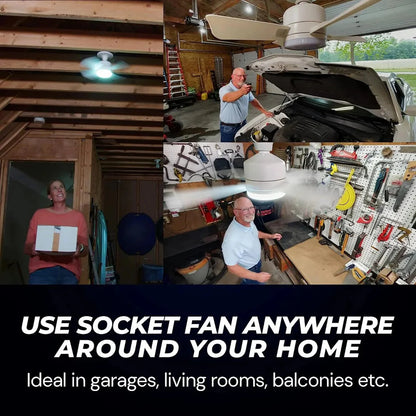 2-in-1 Portable Ceiling Fan with Light With Remote Control